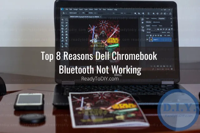laptop on the desk table