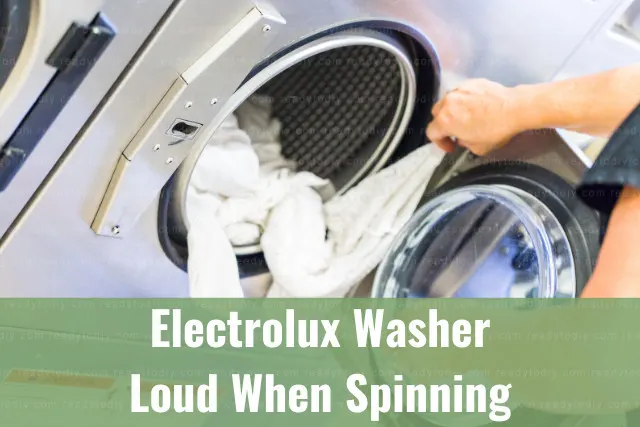 Washing machine with clothes inside