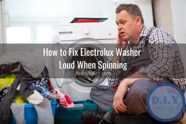 Washing machine with clothes inside