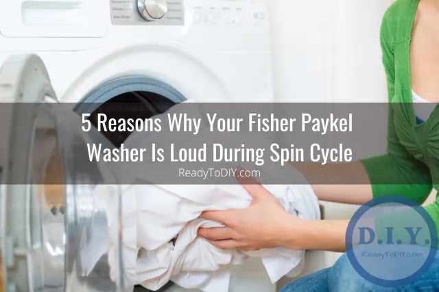 Washing machine with clothes inside