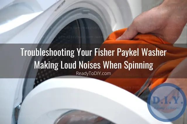 Washing machine with clothes inside