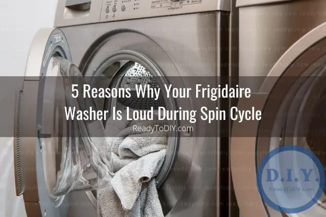 Washing machine with clothes inside