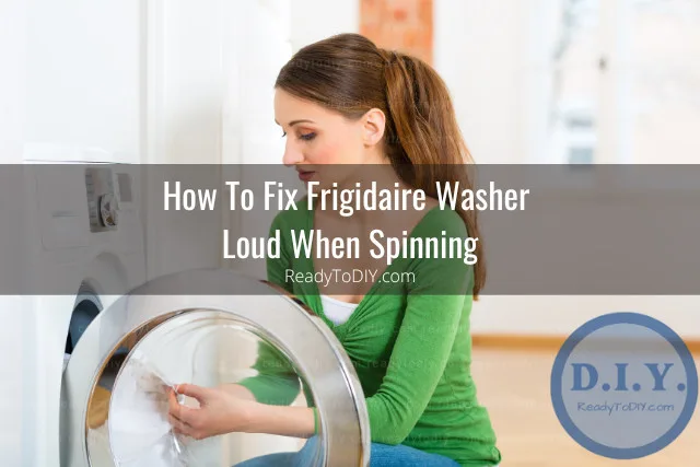 Washing machine with clothes inside