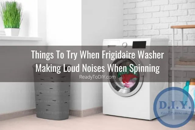 Washing machine with clothes inside