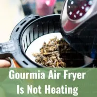Modern air fryer in the kitchen with food inside
