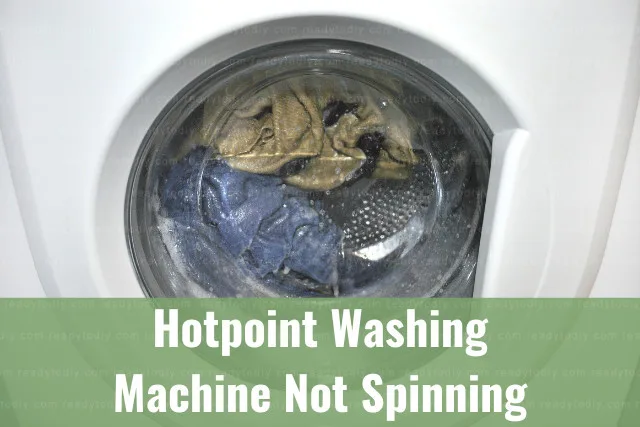 Washing machine with clothes inside