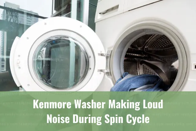 Washing machine with clothes inside