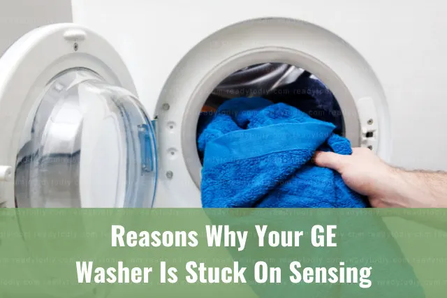 Washing machine with clothes inside