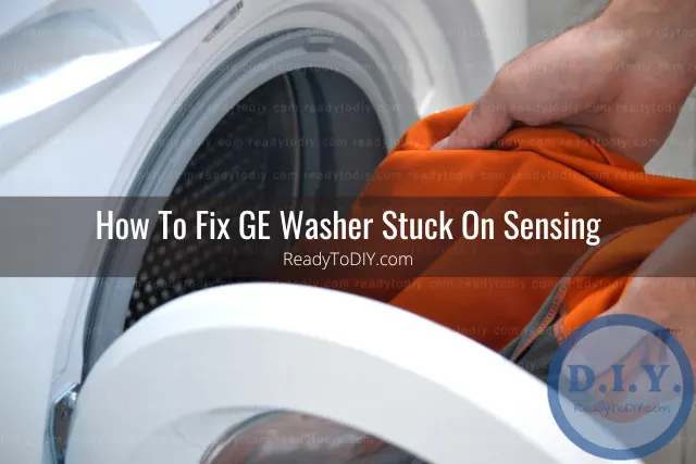 Washing machine with clothes inside