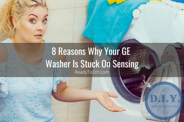 Washing machine with clothes inside