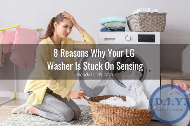 Washing machine with clothes inside