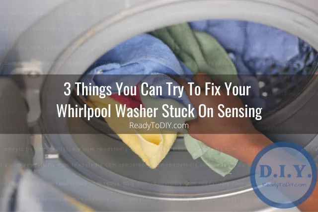 Washing machine with clothes inside