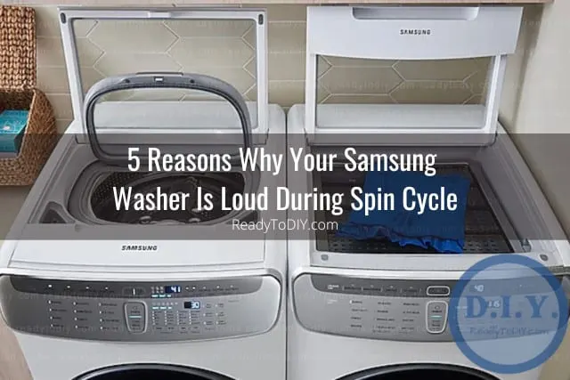 Washing machine with clothes inside
