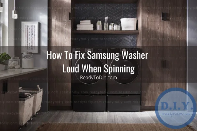 Washing machine with clothes inside