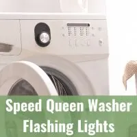 Washing machine with clothes inside