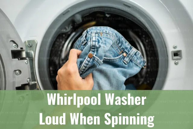 Washing machine with clothes inside