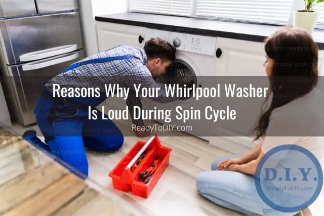 Washing machine with clothes inside