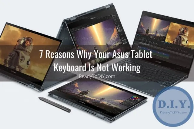 Black tablet on the table
