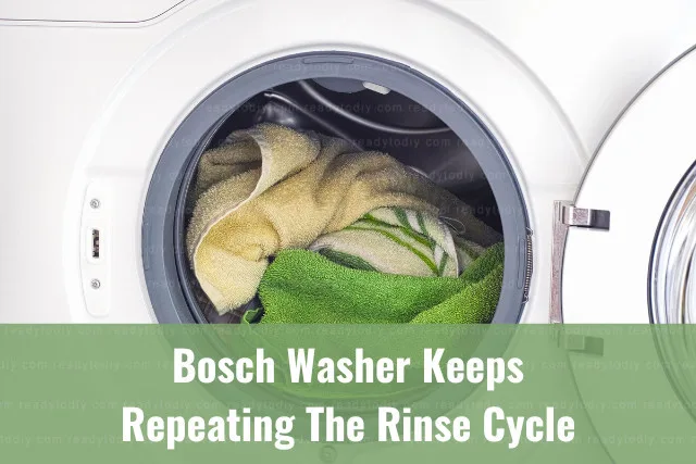 Washing machine with clothes inside