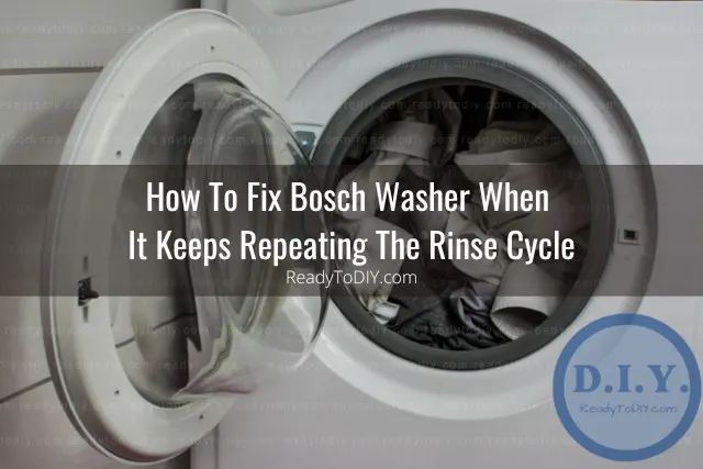 Washing machine with clothes inside