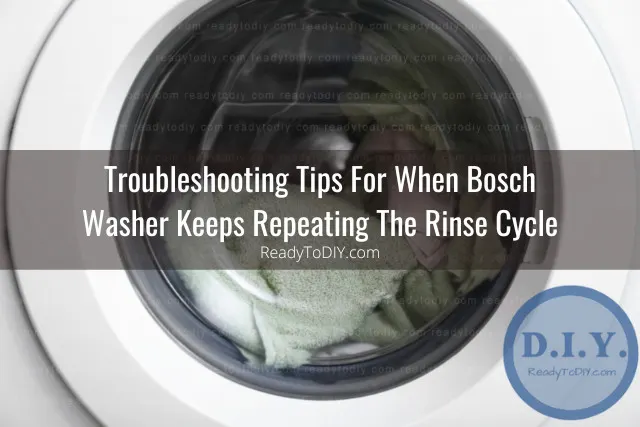 Washing machine with clothes inside