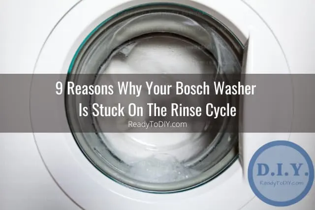 Washing machine with clothes inside