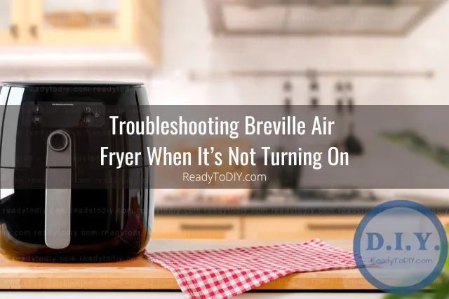 Air fryer with food inside