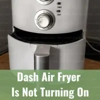 Air fryer with food inside