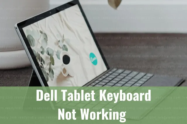 Black tablet on the table