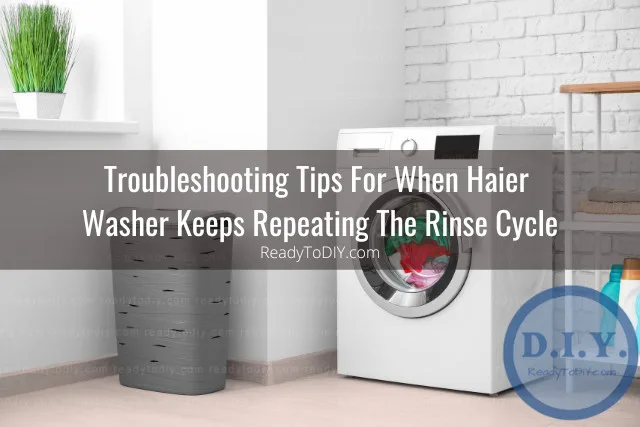 Washing machine with clothes inside