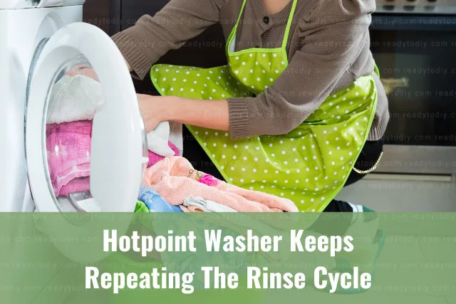Washing machine with clothes inside