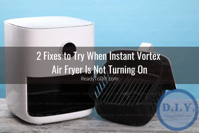 Air fryer with food inside