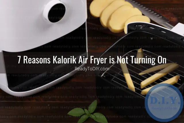 Air fryer with food inside