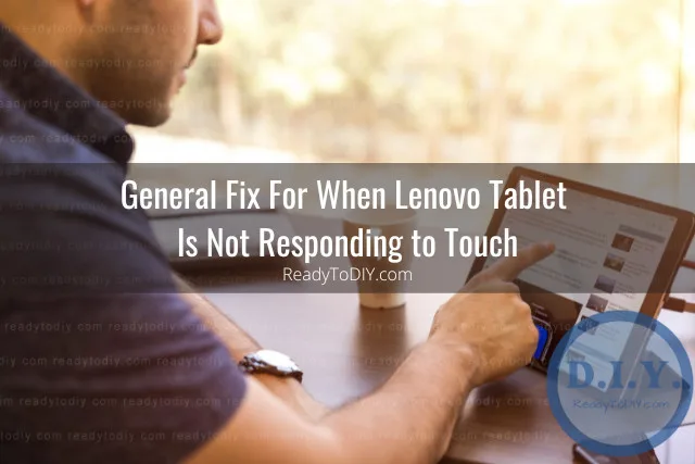Black lenovo tablet