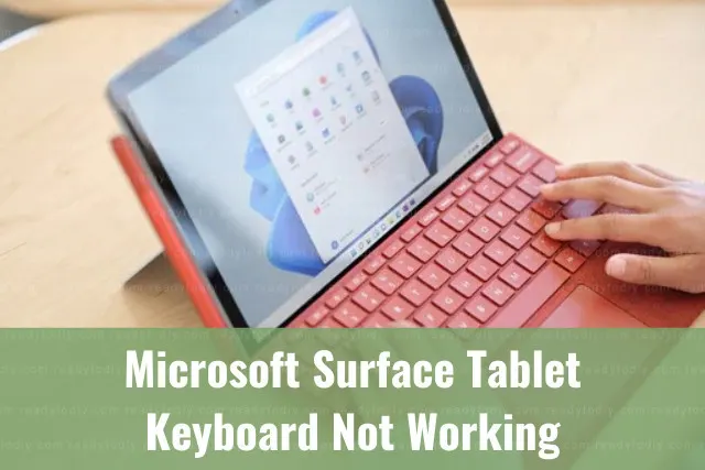 Black tablet on the table