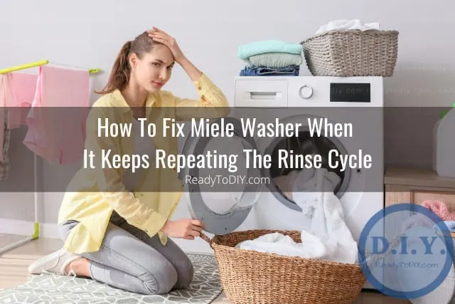 Washing machine with clothes inside