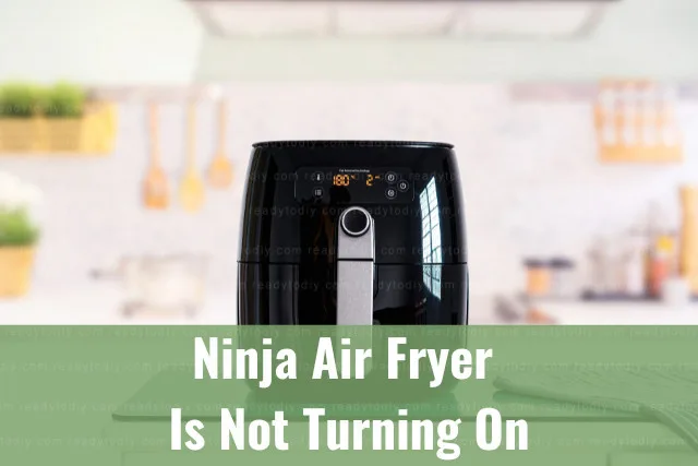 Air fryer with food inside