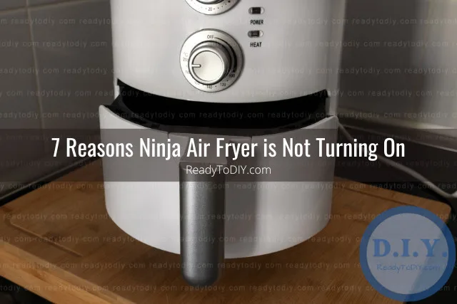 Air fryer with food inside