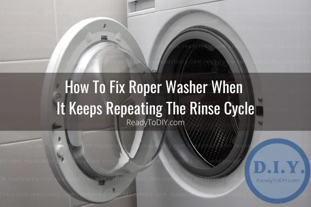 Washing machine with clothes inside