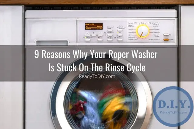 Washing machine with clothes inside