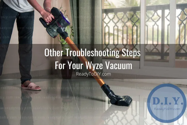 Vacuum cleaning the floor