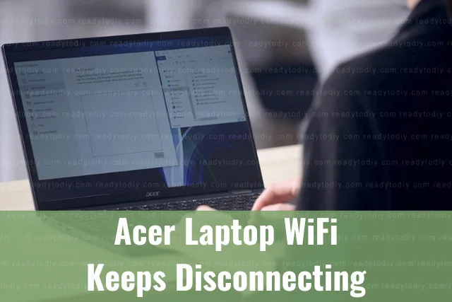 Black laptop on the desk