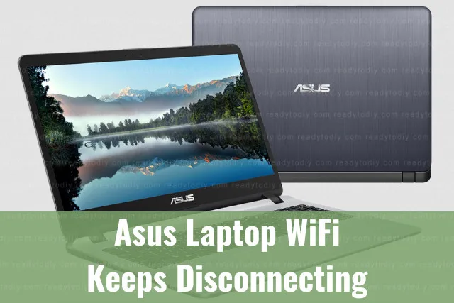 Black laptop on the desk