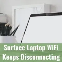 Black laptop on the desk