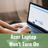Using laptop in the desk