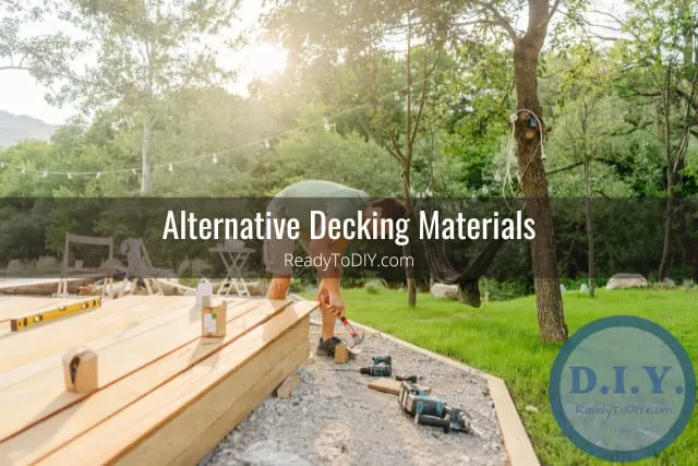 Man fixing plywood in the deck
