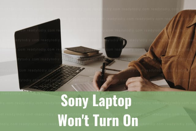 Using laptop in the desk