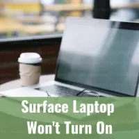 Using laptop in the desk